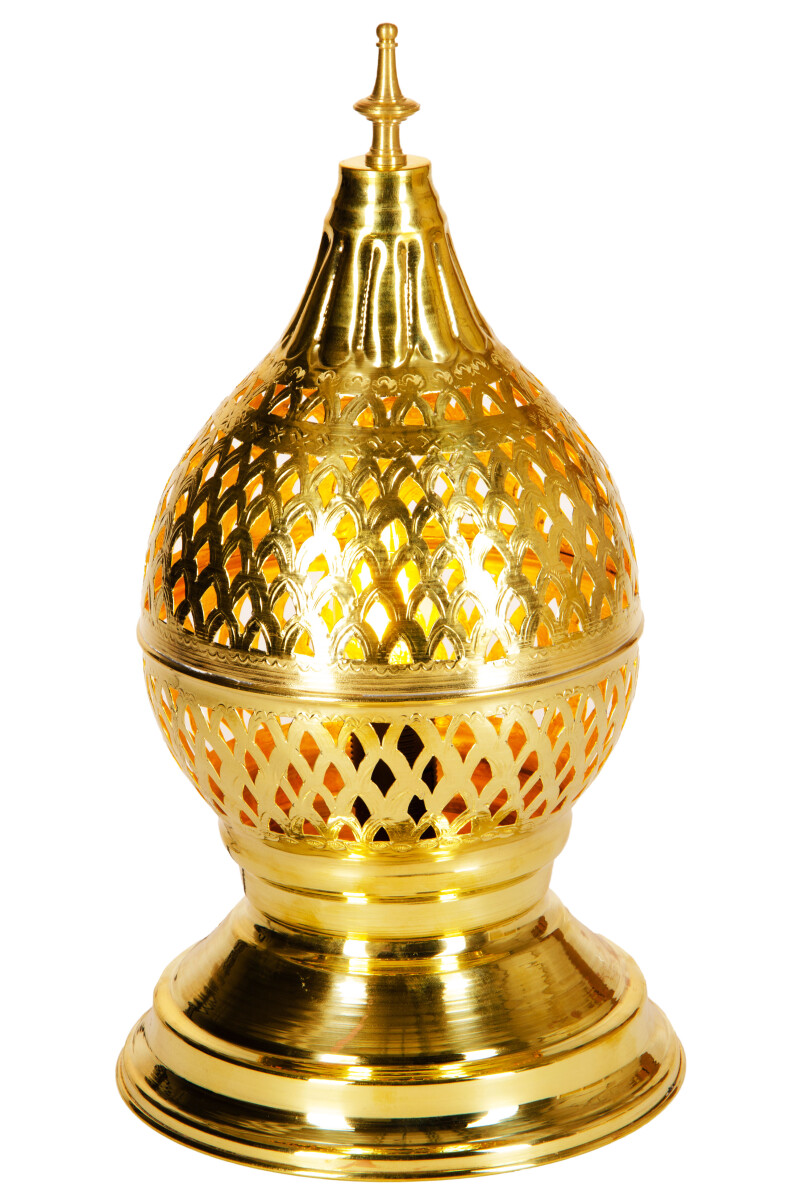 Oriental Brass Table Lamp, Bedside Lamp, box
