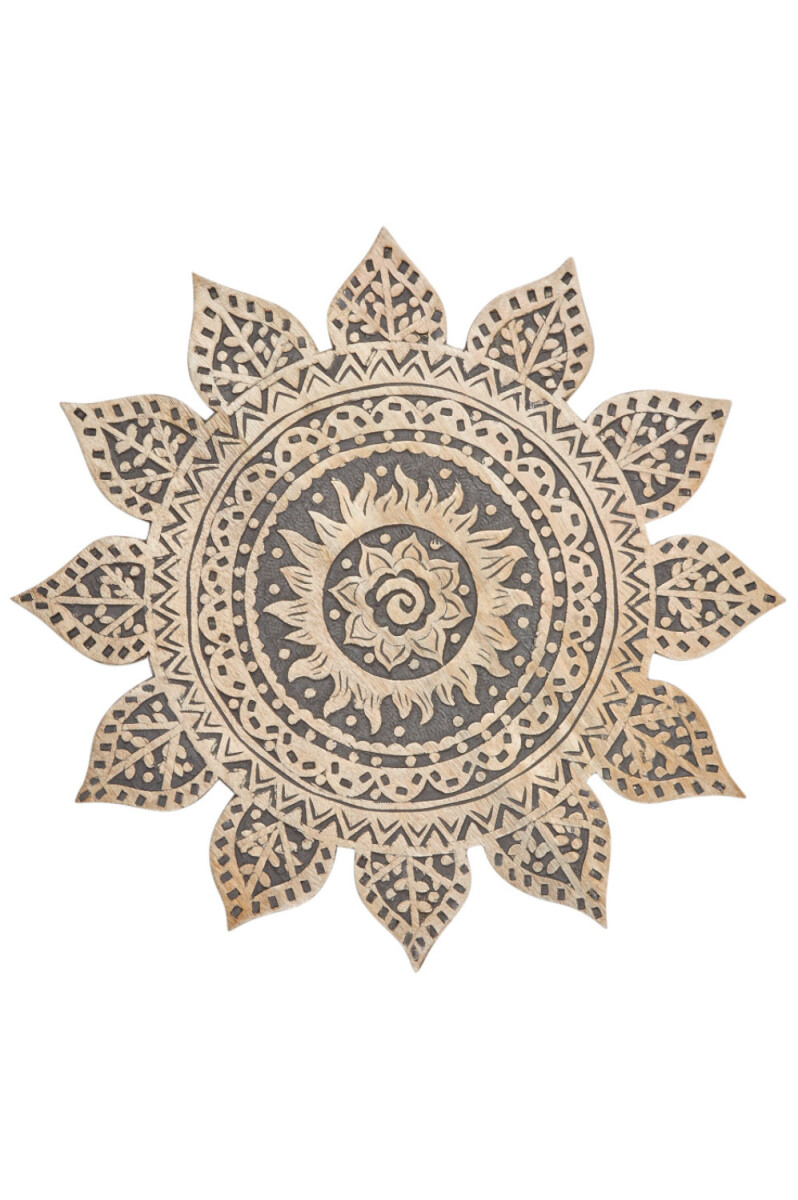 Oriental Wooden Wall Hanging, Sole Black