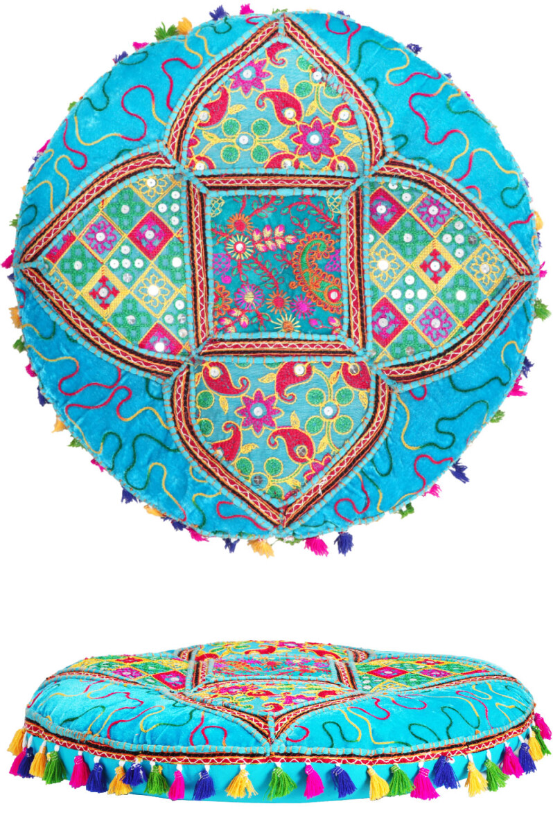 Oriental Floor Cushions, Decorative Cushions, Bahri Blue