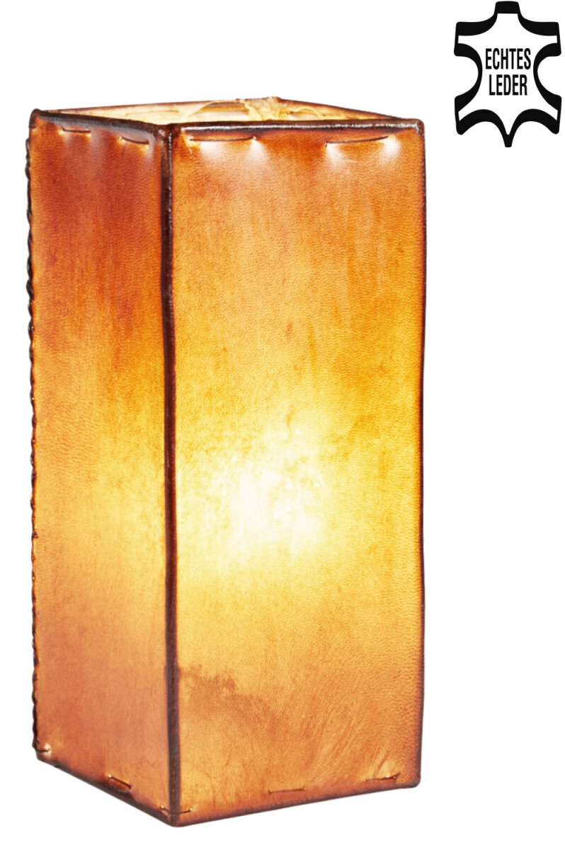 Leather Bedside Lamp Table Lamp Janka Brown