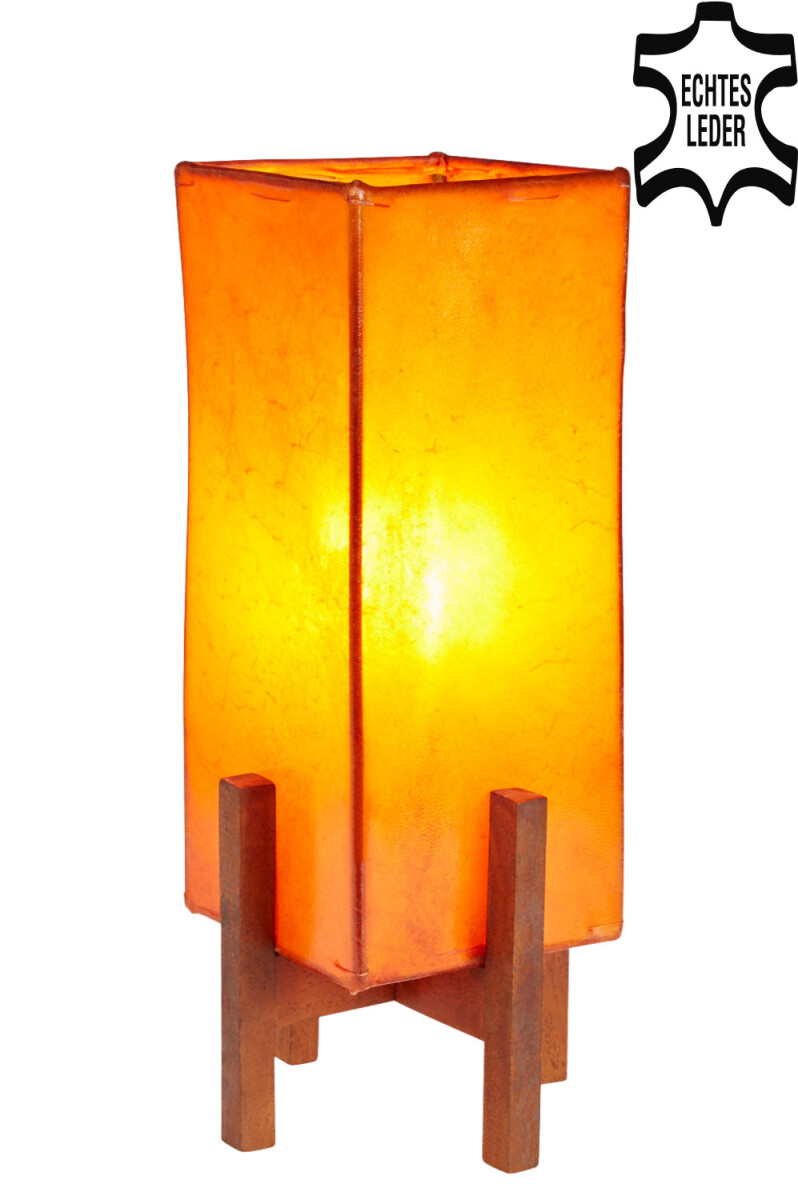 Janka Orange Bedside Lamp with Dark Brow box