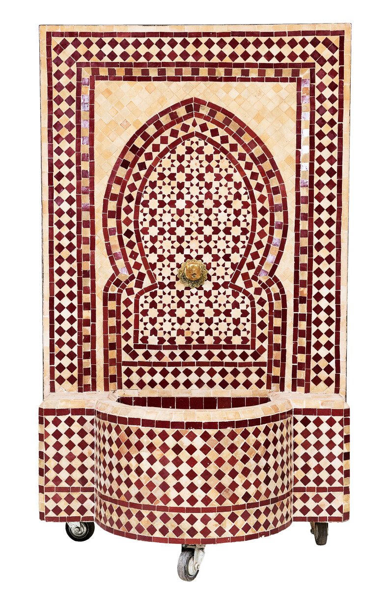 Moroccan Mosaic Garden Fountain, 135 cm | Boho Indoor Founta
