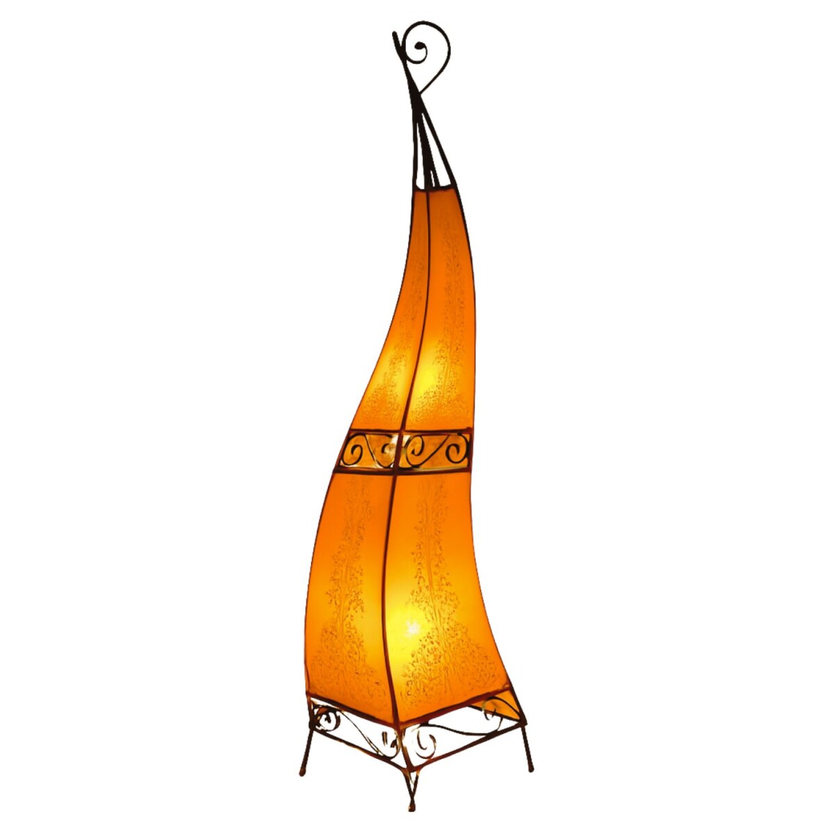 Rahaf Oriental Floor Lamp, Orange, 120 cm