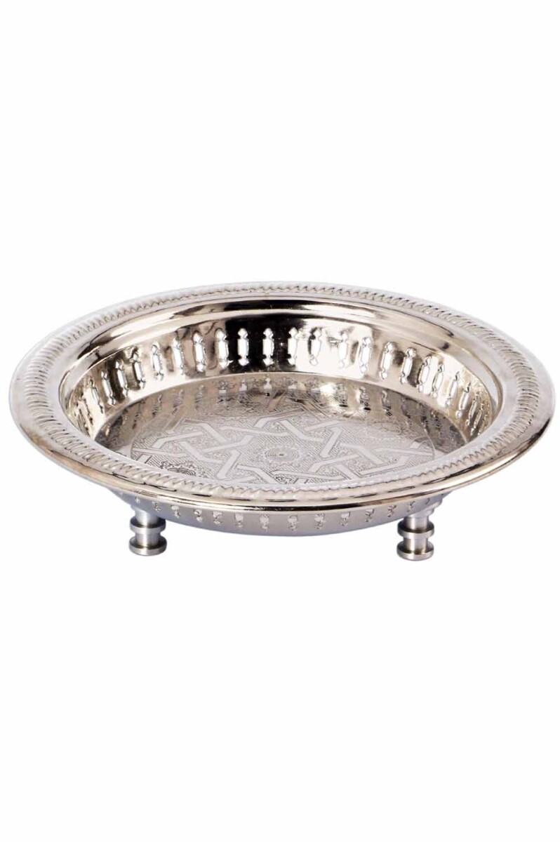 Oriental Serving Tray Juman 27 cm Silver box