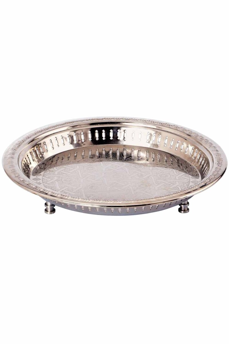Oriental Serving Tray Juman 40 cm Silver box