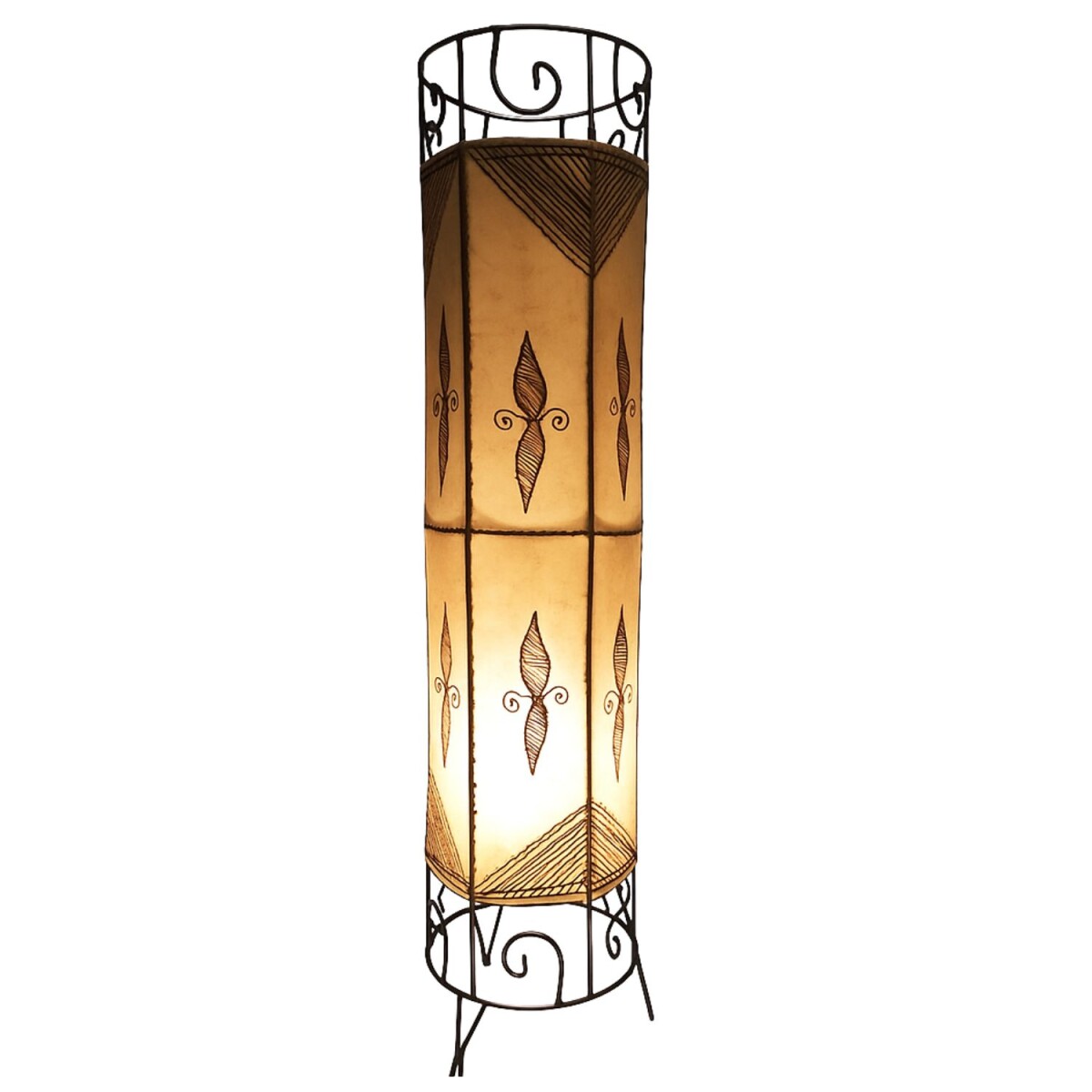 Neslihan Oriental Floor Lamp - Natural, 80 cm