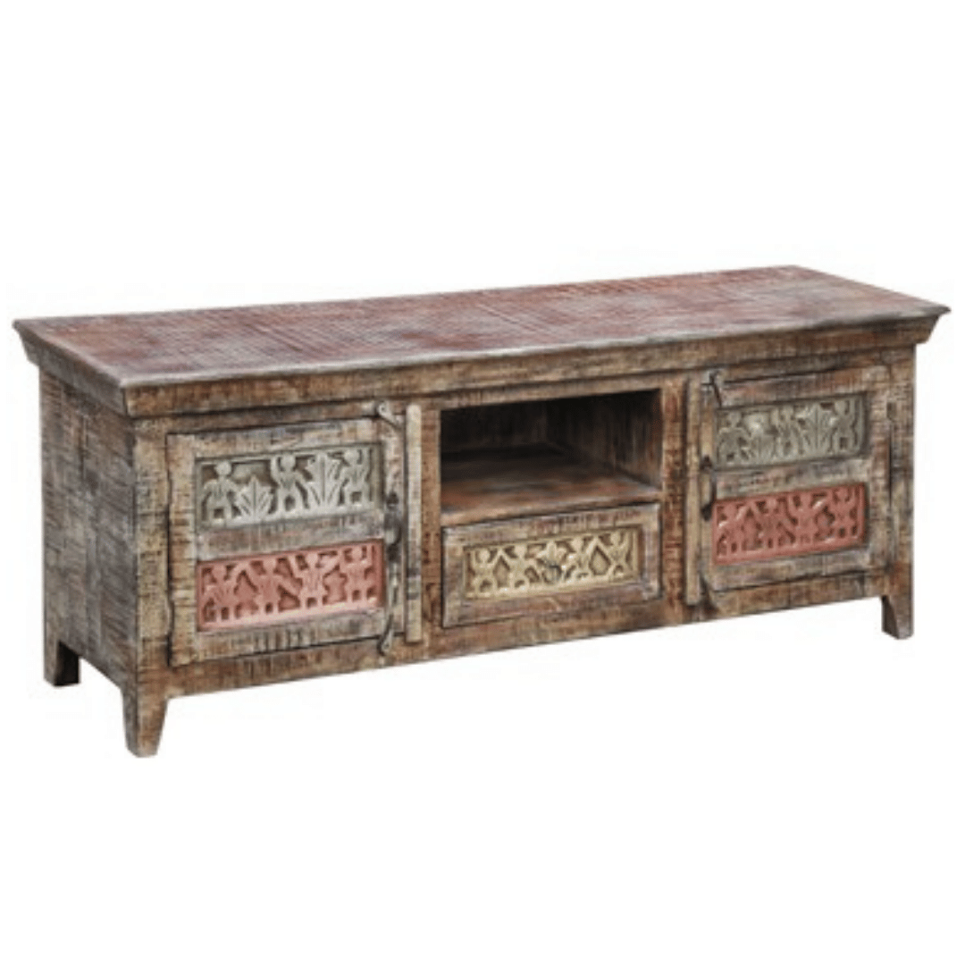 Cagla Vintage Country-Style TV Stand - 150 cm