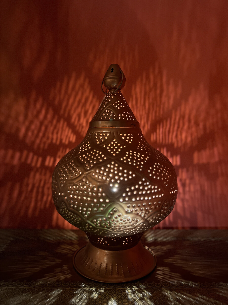 Orientalische Lampe Tischlampe Zumurrud - Kupferfarbig 50cm