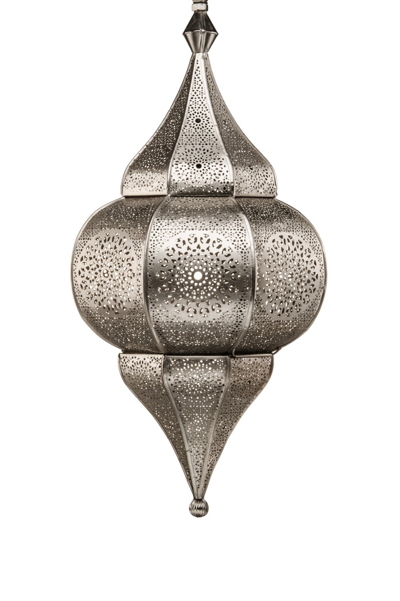 Oriental Indian Malha Silver Ceiling Lam box
