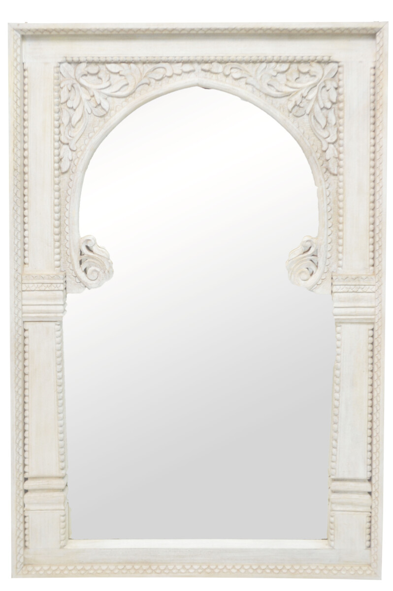 Oriental Decorative Mirror - Fata White - 135 cm -