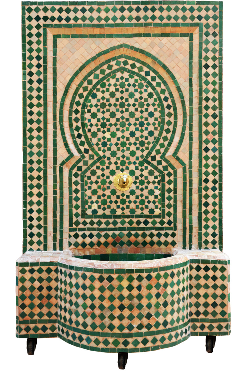 Moroccan Mosaic Garden Fountain, 120 cm | Boho Indoor Founta