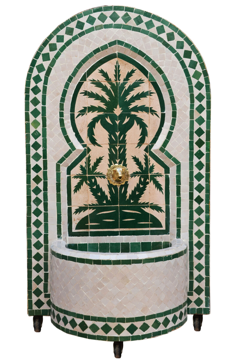 Moroccan Mosaic Garden Fountain, 120 cm | Boho Indoor Founta