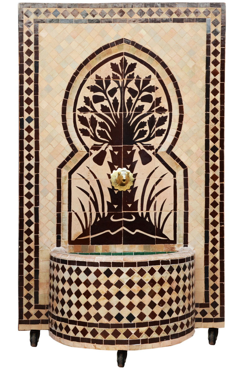 Moroccan Mosaic Garden Fountain, 100 cm  box