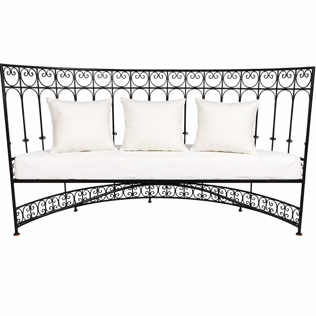 Mediterranean Iron Sofa Tinghir Garden Sofa 160 cm | Solid W