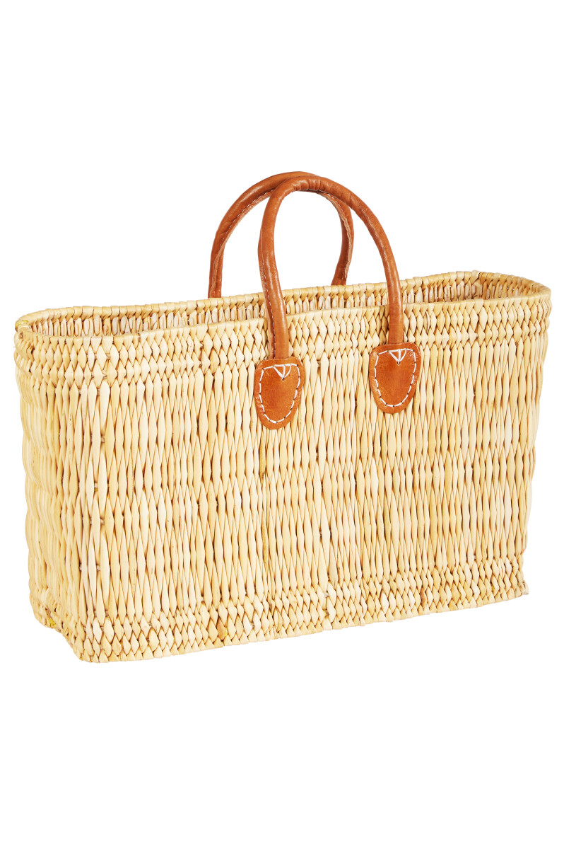 Moroccan Woven Basket Shopping Bag by Nativo