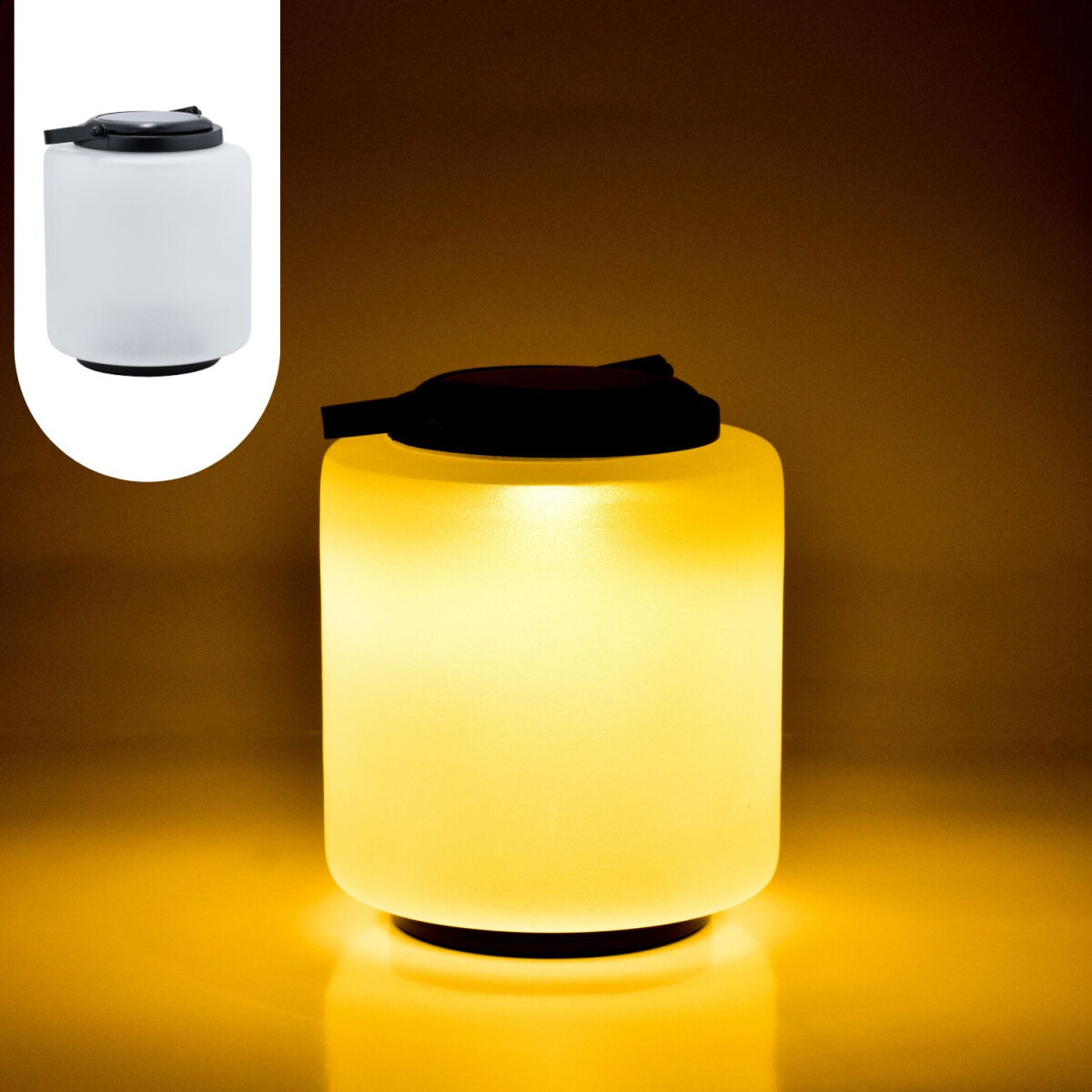 Modern Glass Solar Lantern Lamp for Balcony and Garden Decor