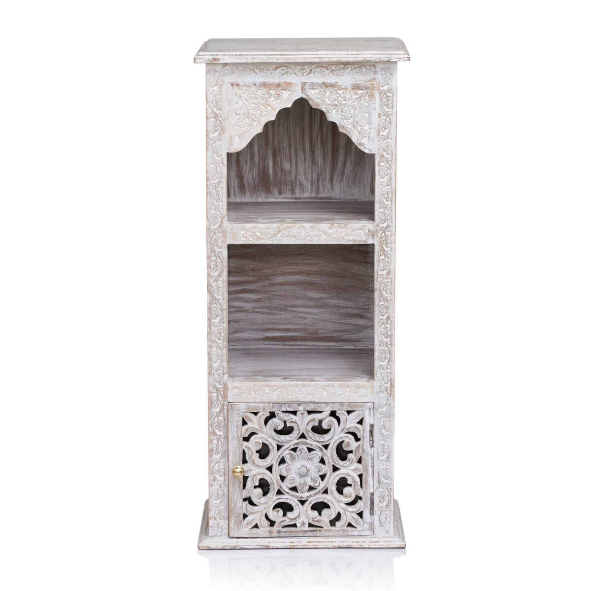 Sakar 85 cm Narrow White Bathroom Shelf box