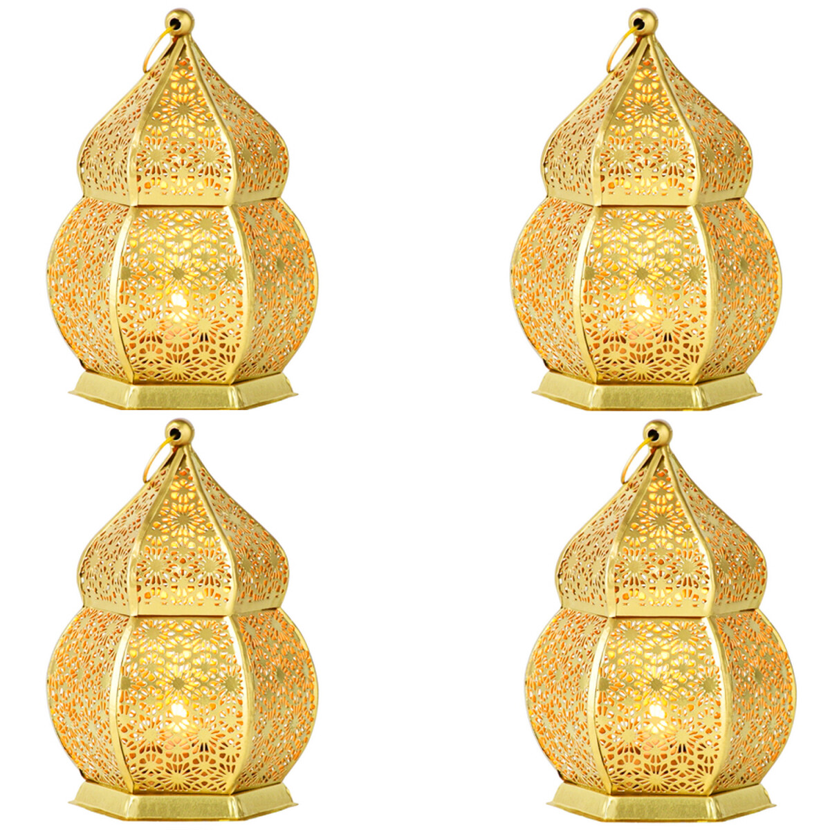 Set of 4 Oriental Tealight Holders, Afma box