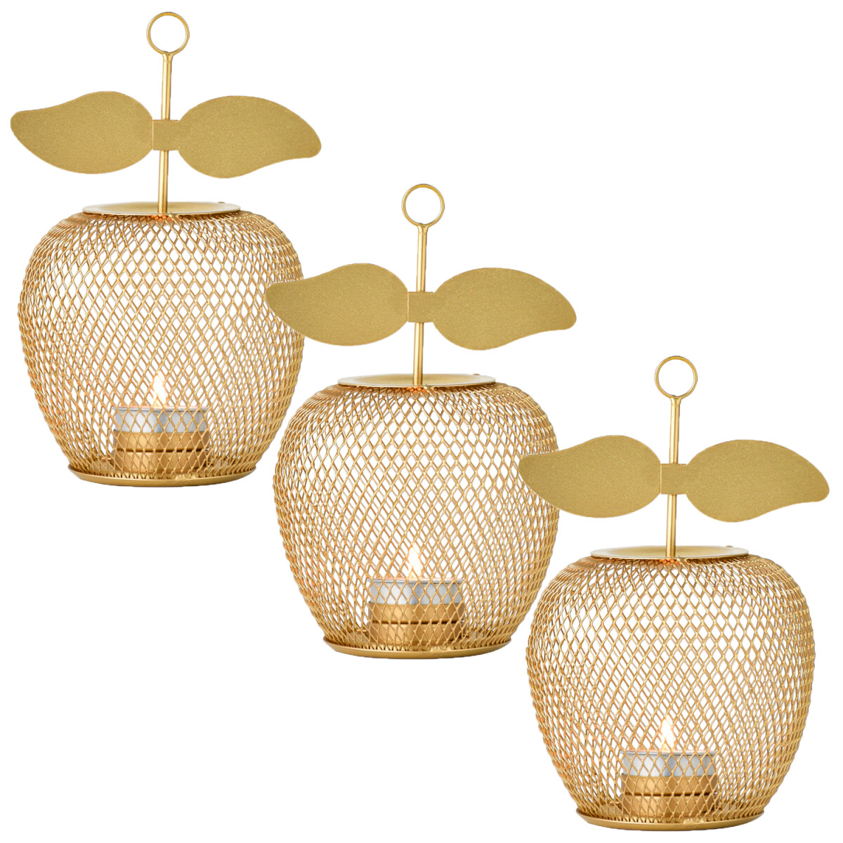 Set of 3 Modern Decorative Tealight Hold box