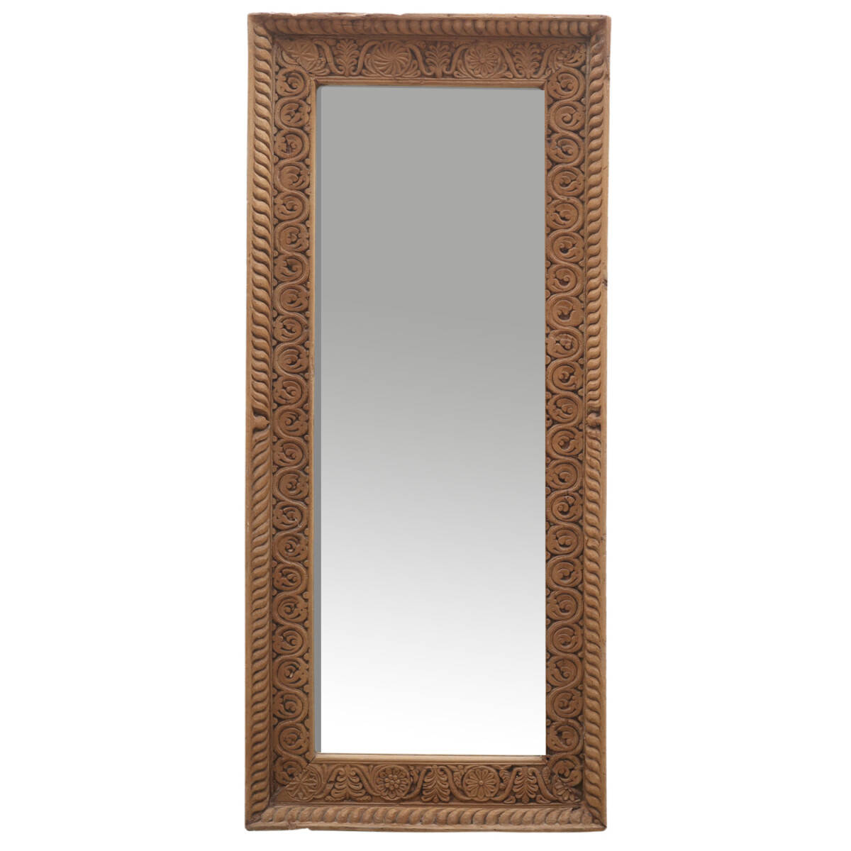 Aamina Floor Mirror – Hand-carved mango wood mirror, 1