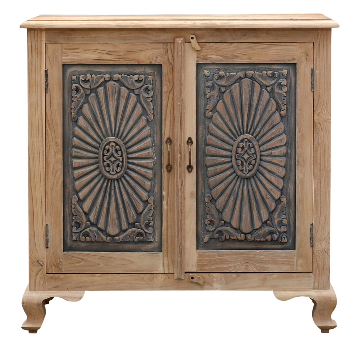 Abagail 92 cm chest of drawers, handcrafted from teak with d