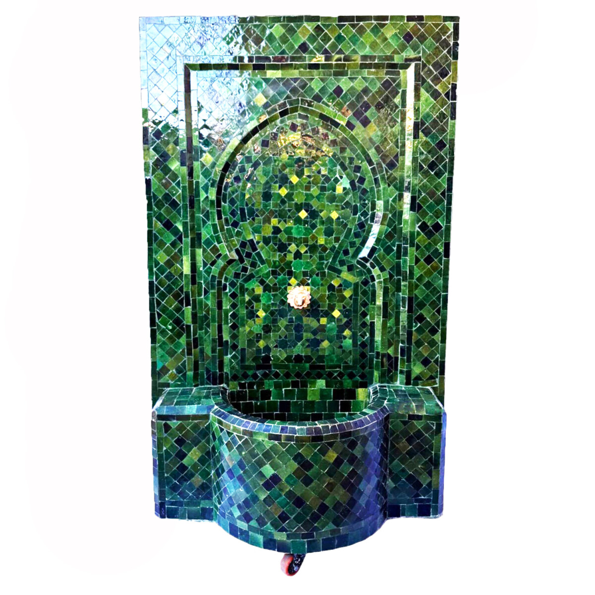 Moroccan Mosaic Garden Fountain, 134 cm | Boho Indoor Founta