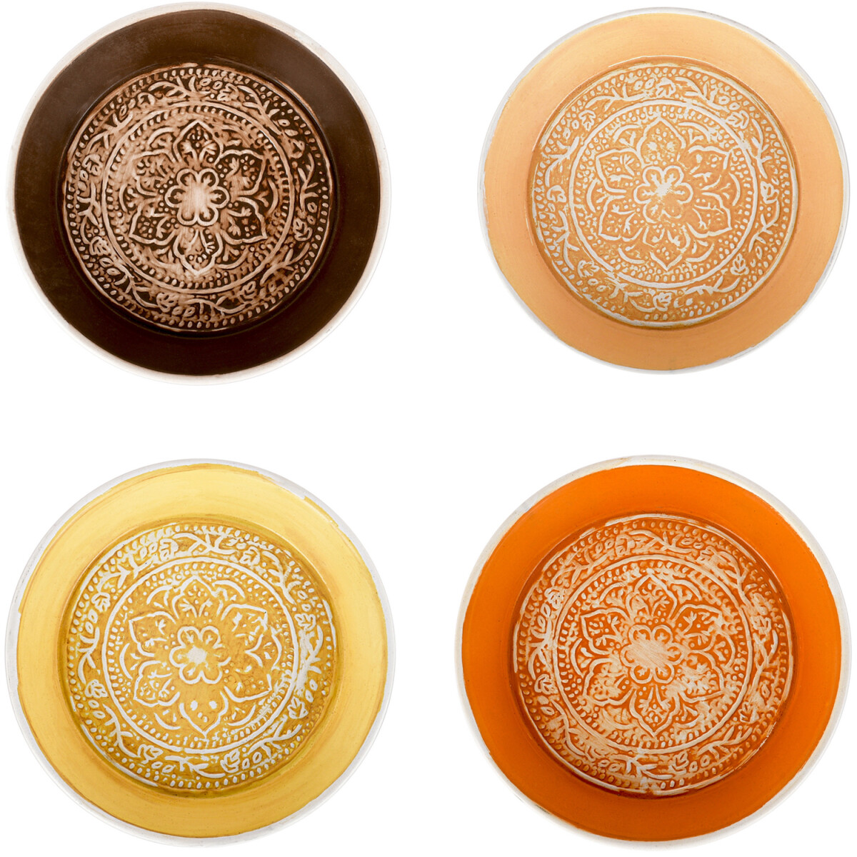 Set of 4 Tantar Trays, 18 cm, colorful,  box