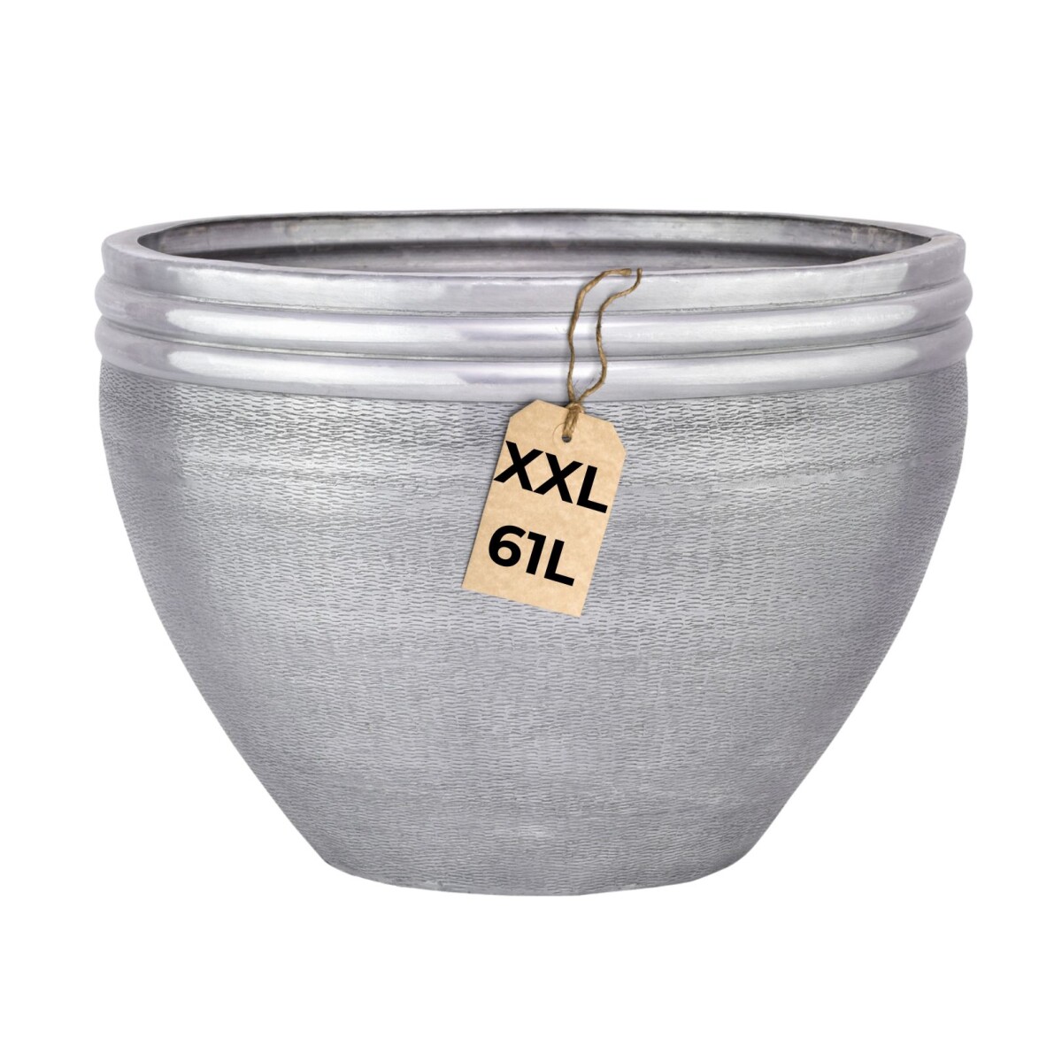 Calvino Silver Flower Pot, 47 cm - Moder box