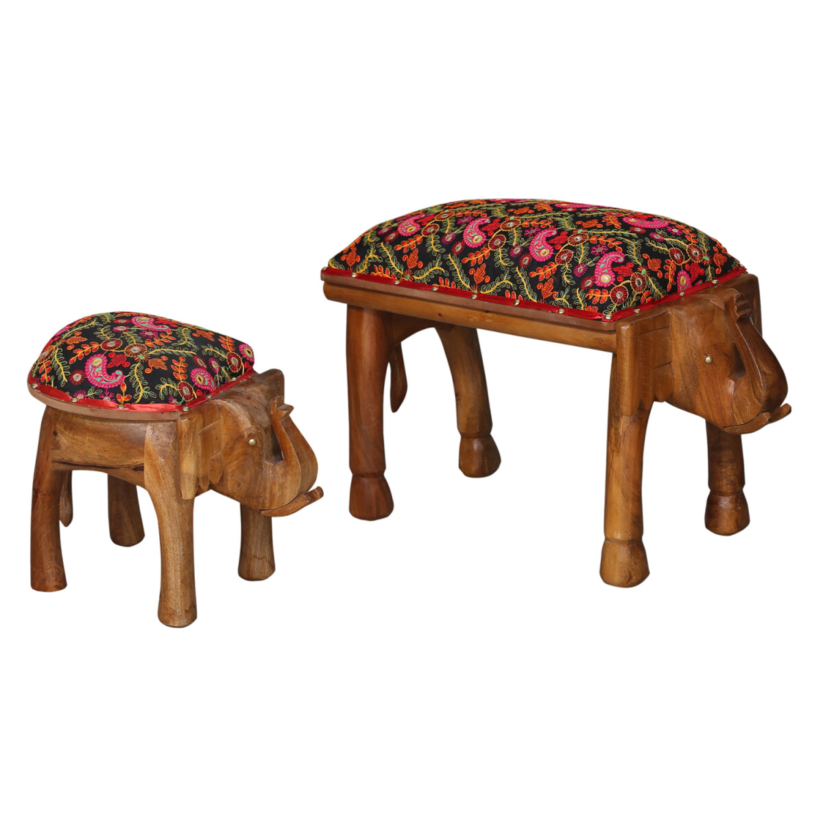 Set of 2 Adisbo Stools, 70 cm – Wooden Bench & Ele