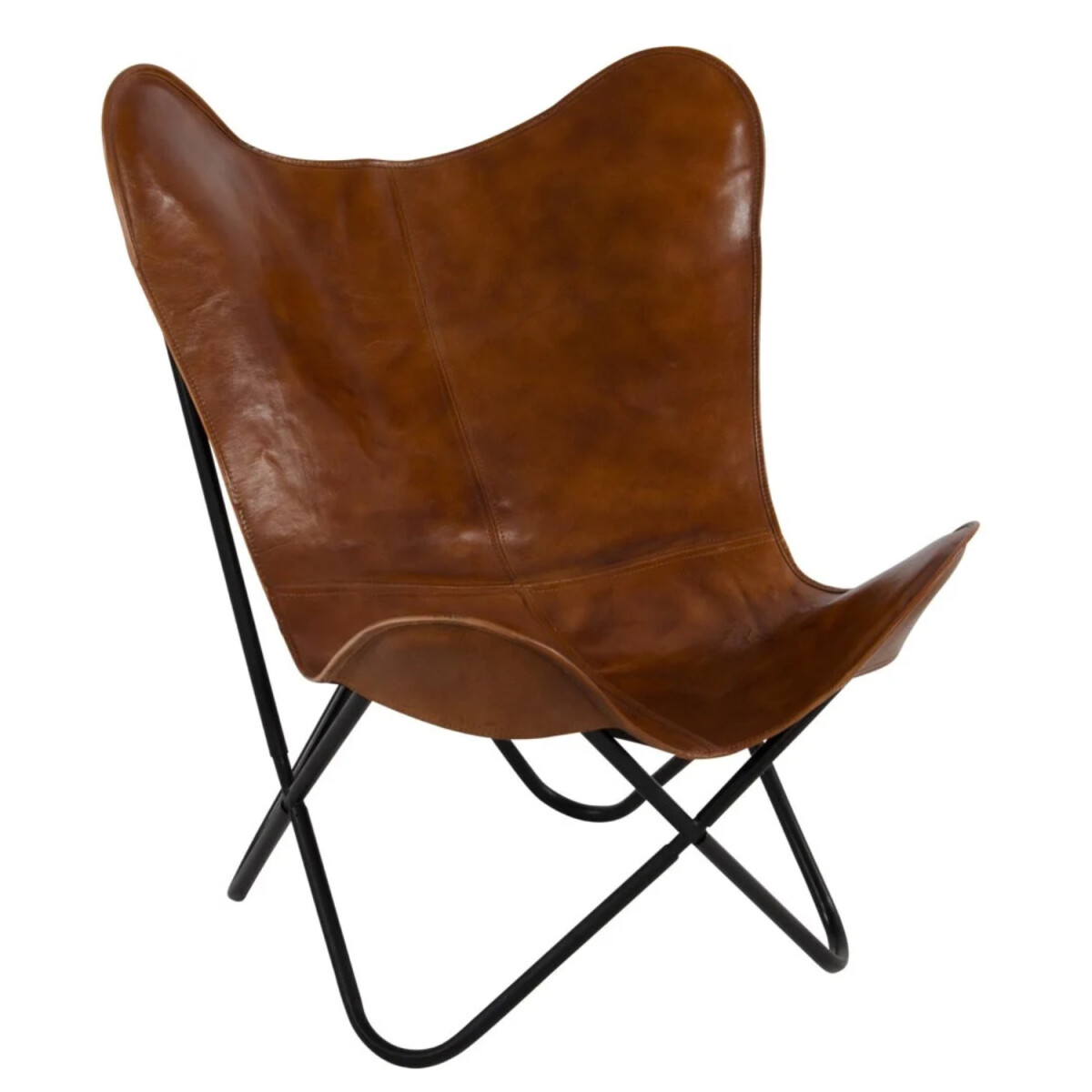 Boufal Leather Butterfly Chair | Vintage Butterfly Chair 75x