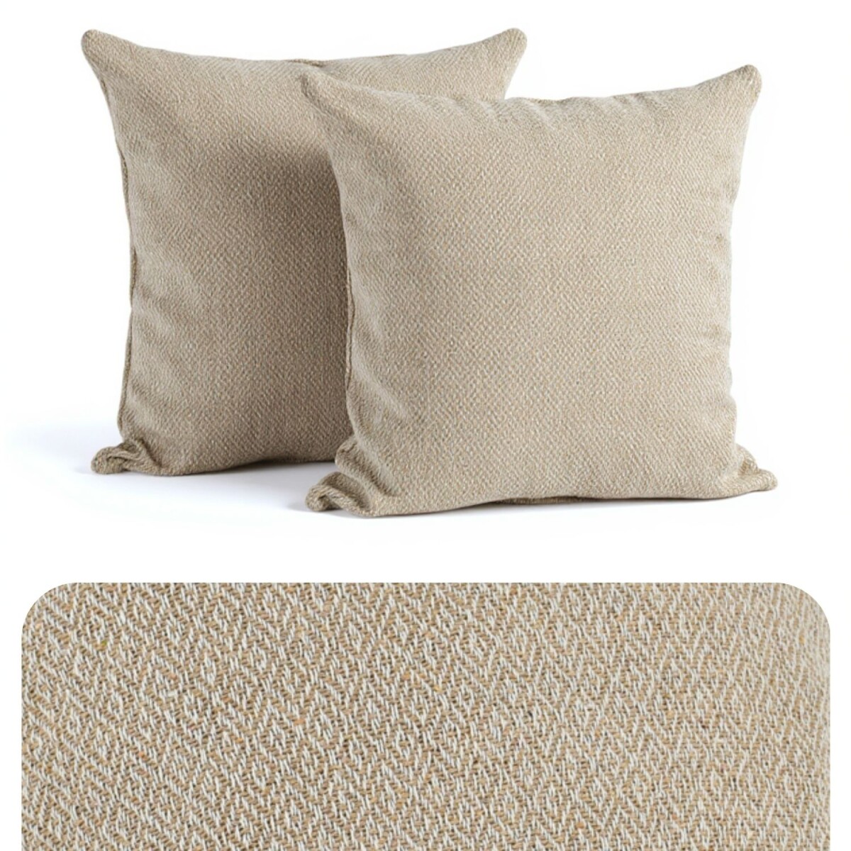 Set of 2 Calix Beige 40cm Cotton Pillowc box