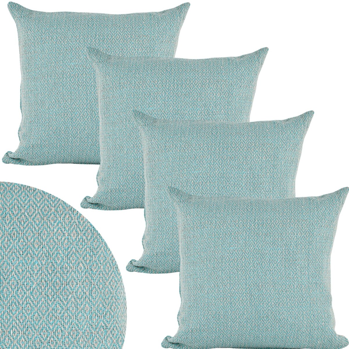 Set of 4 Calix Blue 40cm Cotton Pillowca box