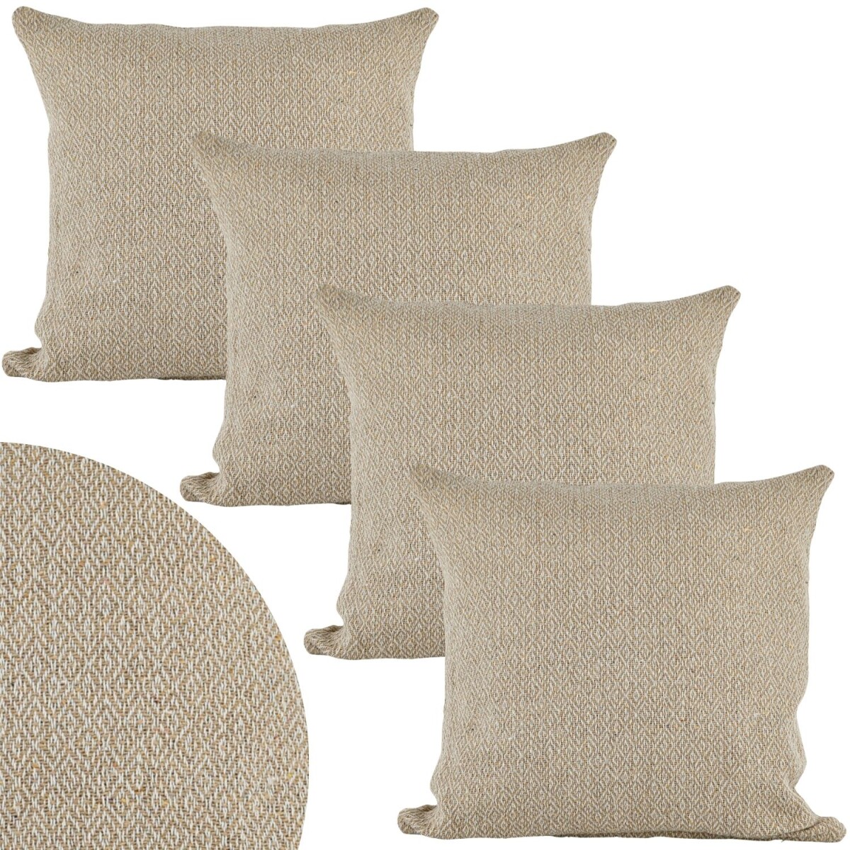 Set of 4 Calix Beige 40cm Cotton Pillowc box