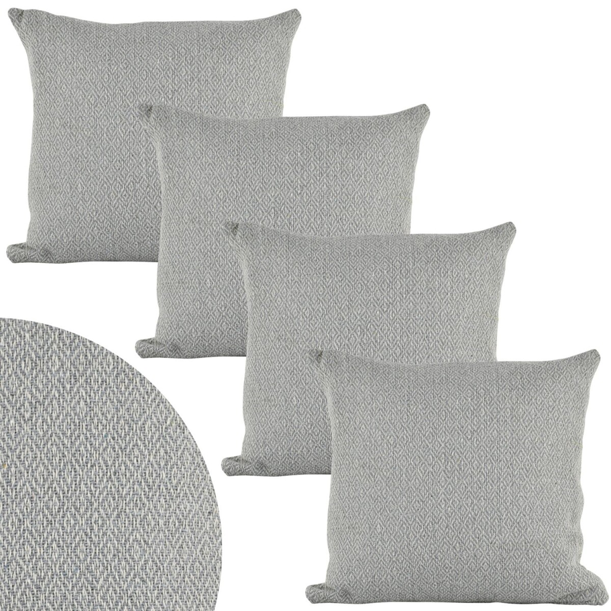 Set of 4 Calix Gray 40cm Cotton Pillowca box