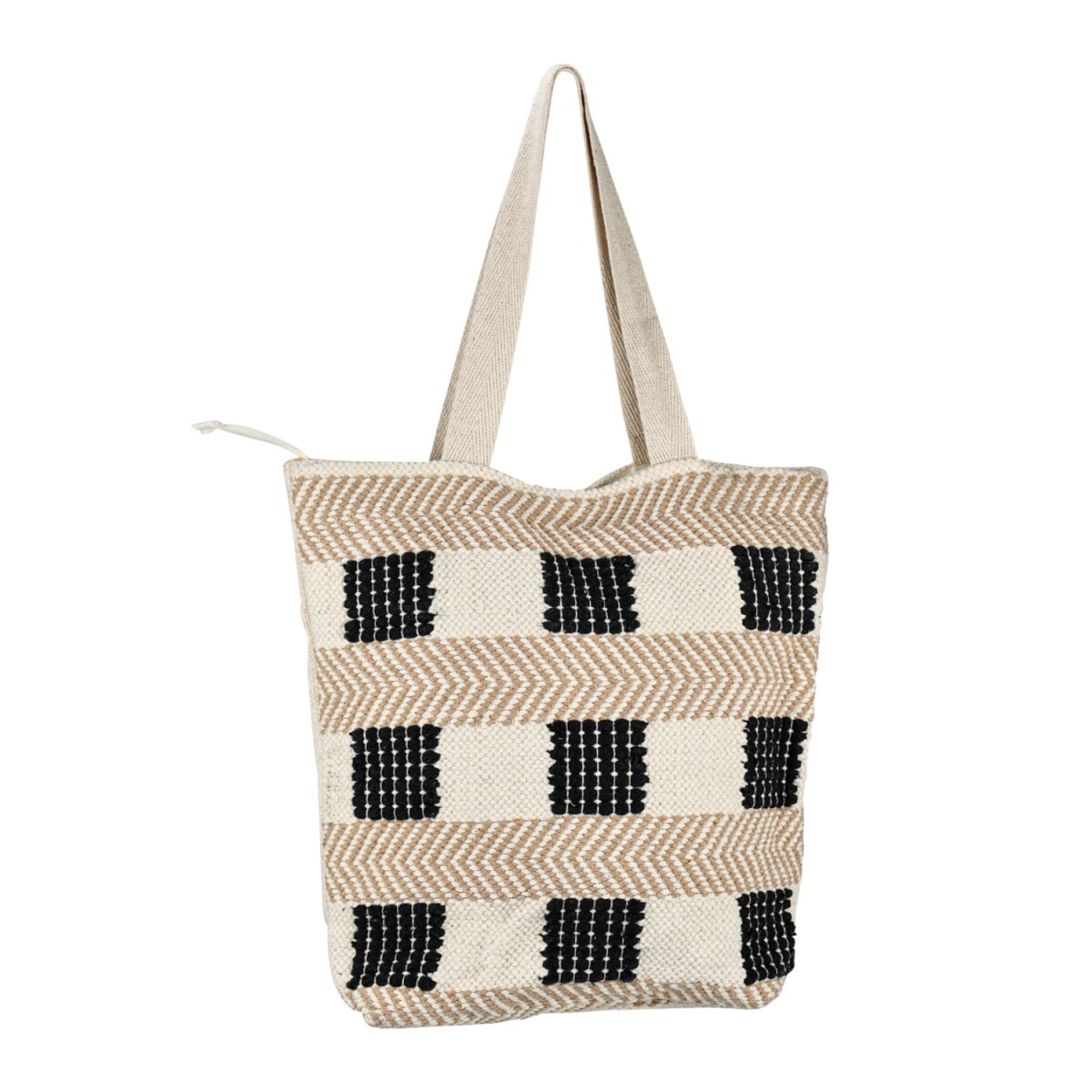 Boho Kalpur Bag -2- 43x40cm | Large natural cotton handbag