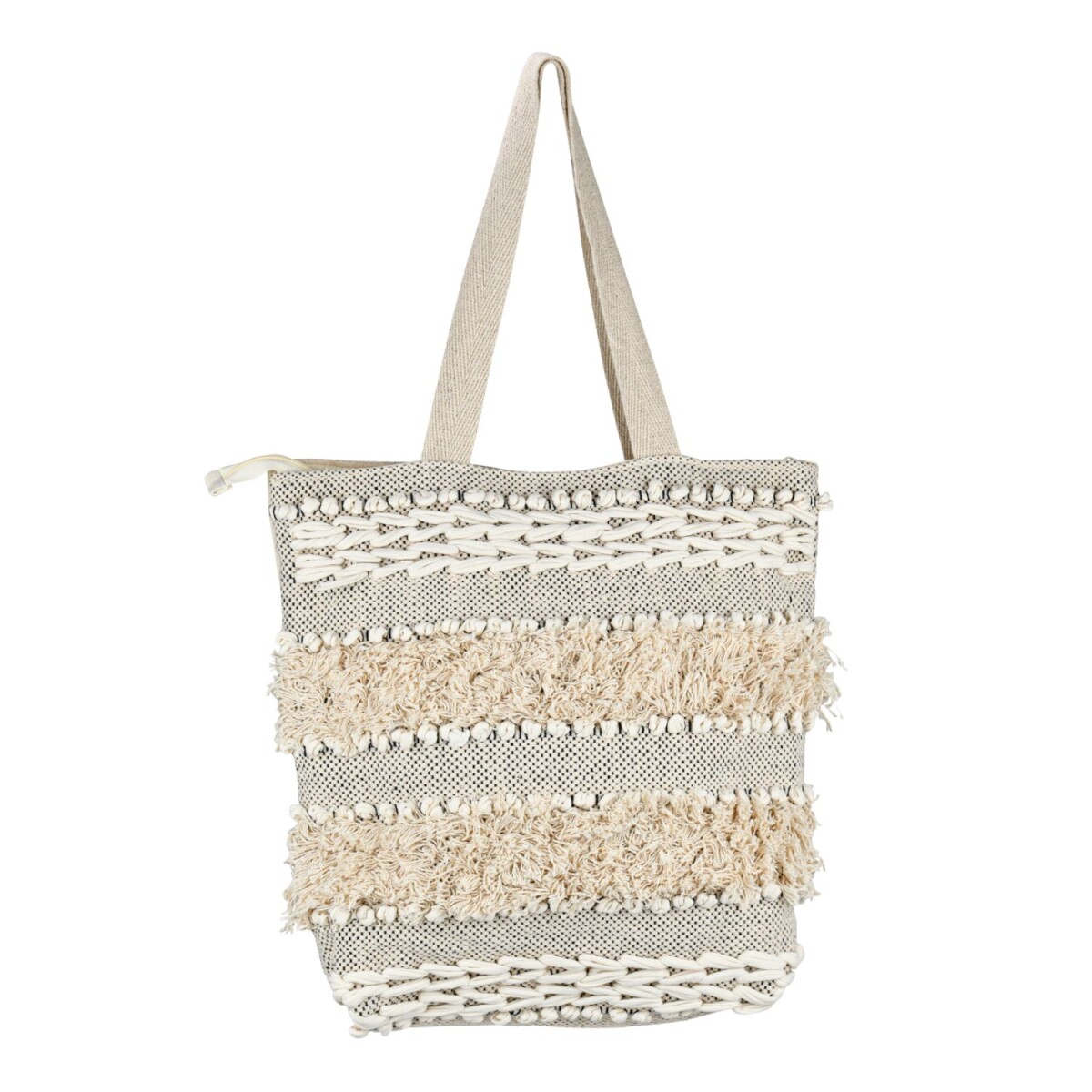 Boho Kalpur Bag -3- 43x40cm | Large natural cotton handbag