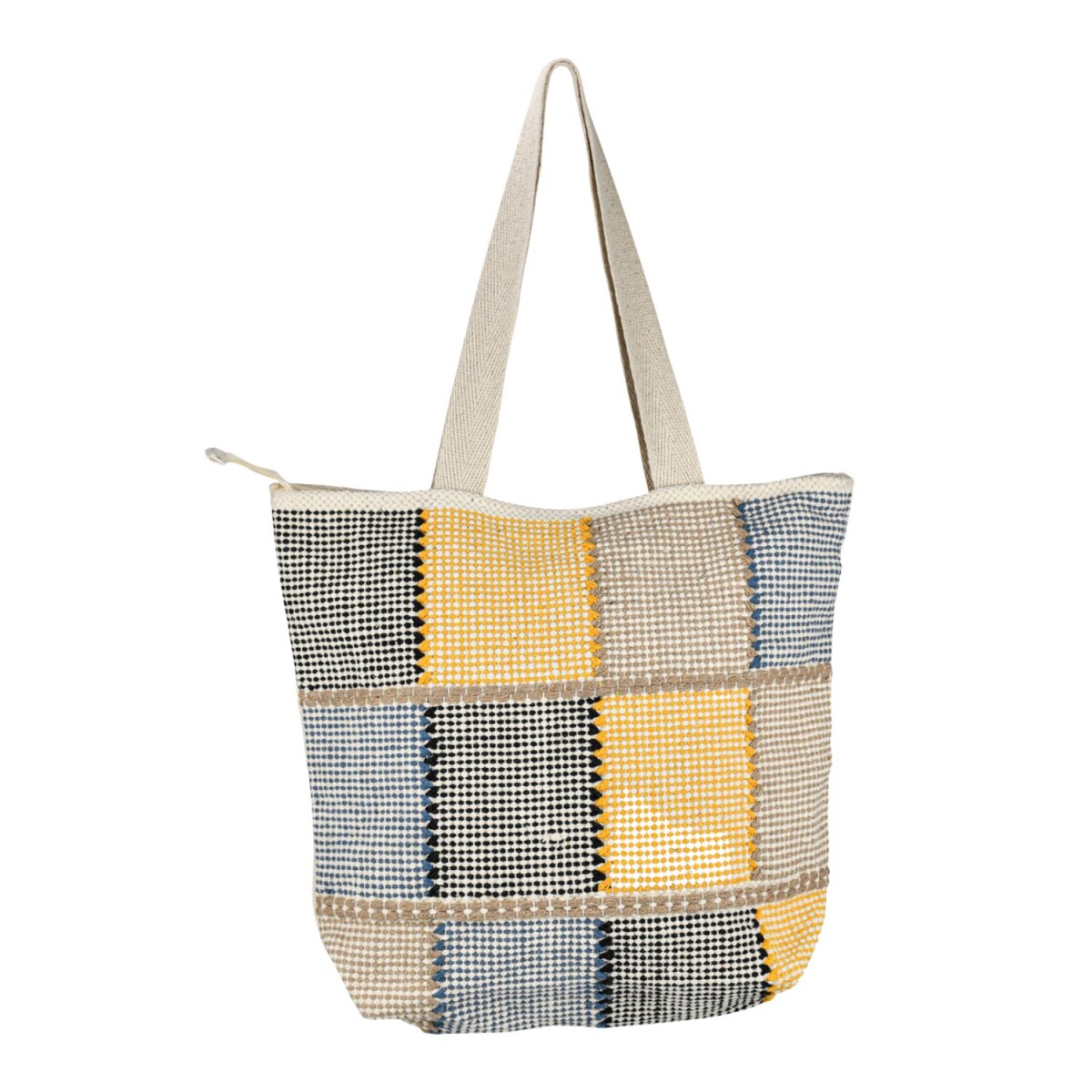 Boho Kalpur Bag -4- 43x40cm | Large natural cotton handbag