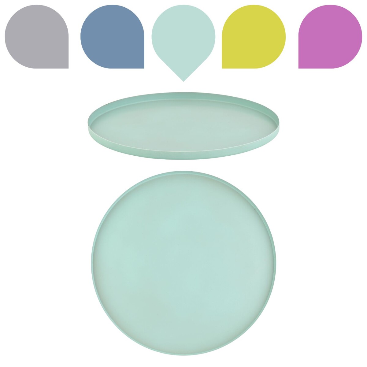 Callie Turquoise Round Tray, 25 cm | Boh box