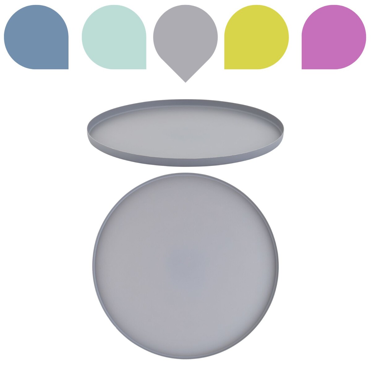 Callie Grau Round Tray, 25 cm | Boho Chi box