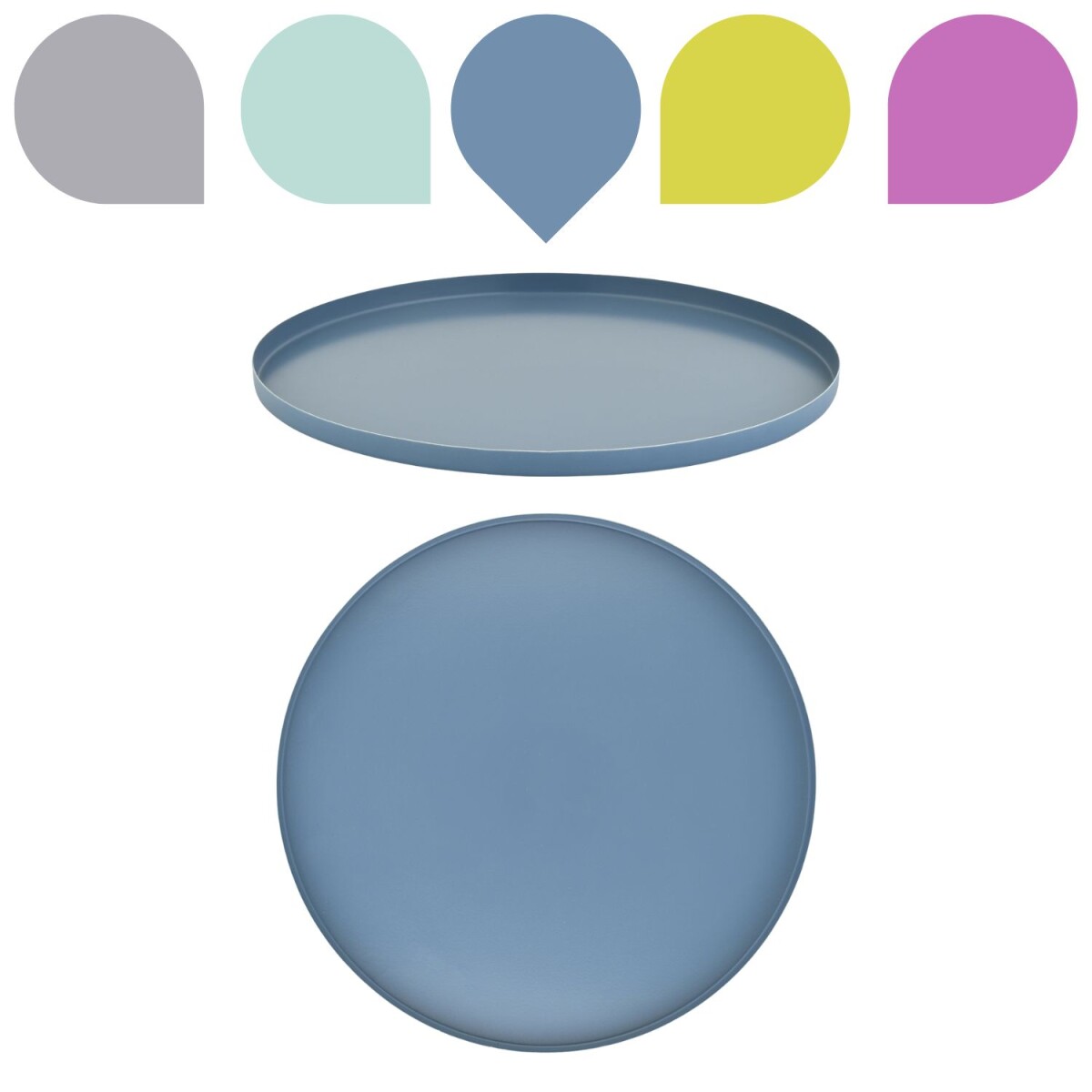 Callie Anthracite Round Tray, 25 cm | Bo box