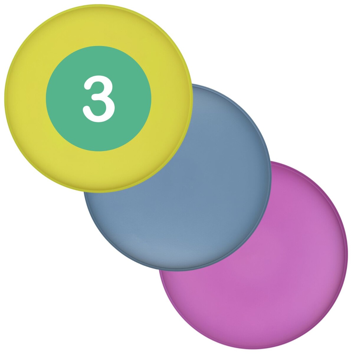 Set of 3 Callie Trendy Colors Round Tray box