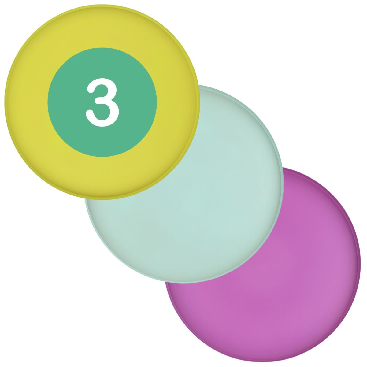 Set of 3 Callie Rainbow Round Trays, 25  box