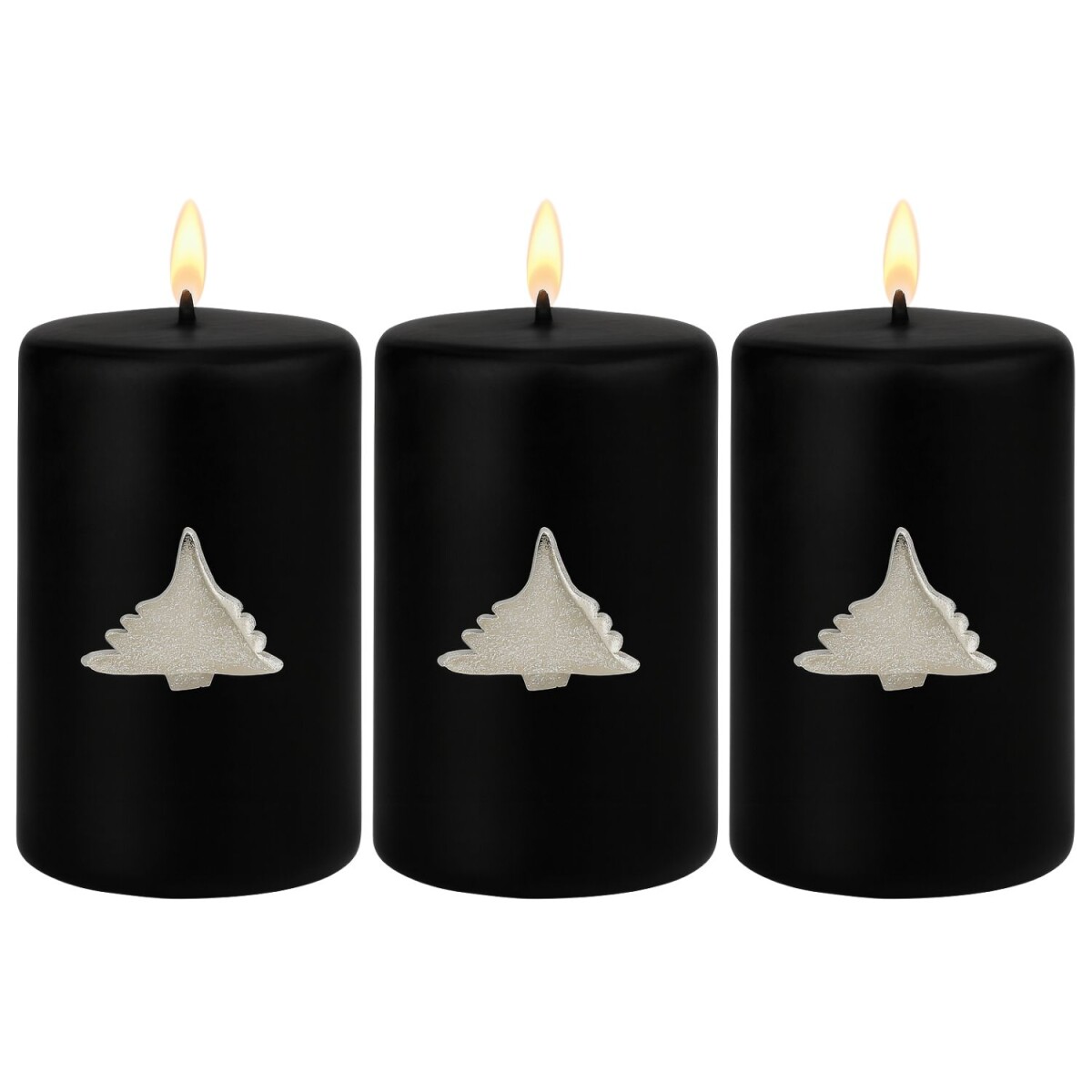 Set of 3 Caloge B 6cm Silver Candle Holders | Boho Vintage C
