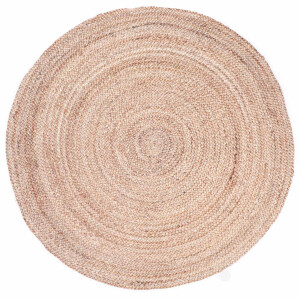 Round woven jute rug, Abril, 100 cm