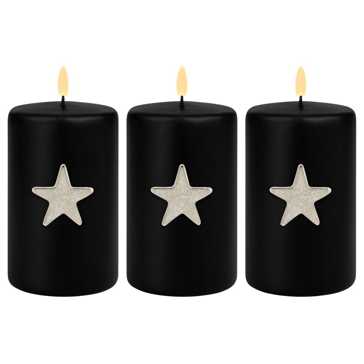 Set of 3 Caloge K 6cm Silver Candle Holders | Boho Vintage C