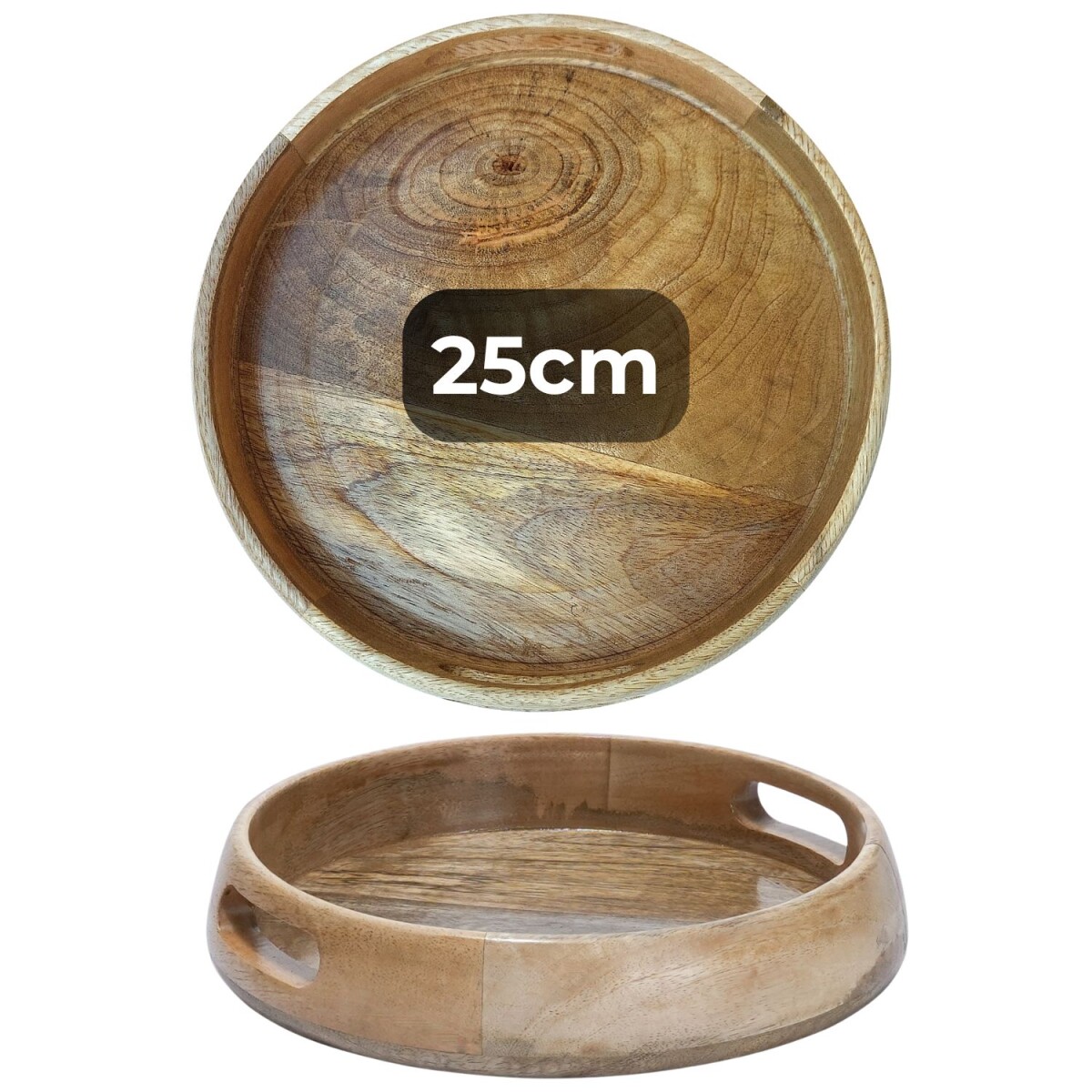 Kahaya Tray | 25 x 6 cm Solid Wood Round box