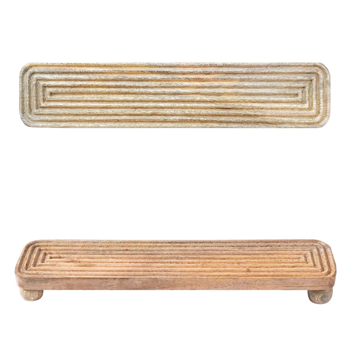 Caissa Candle Tray | Rectangular Mango W box