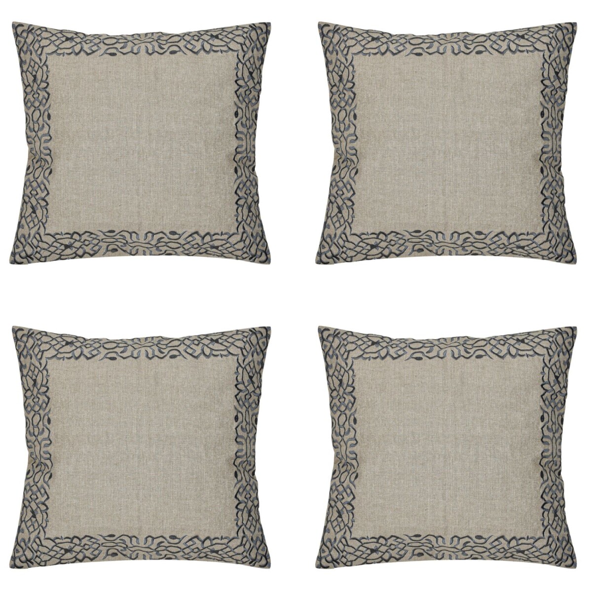 Set of 4 Handmade Frisia Gray Pillowcase box