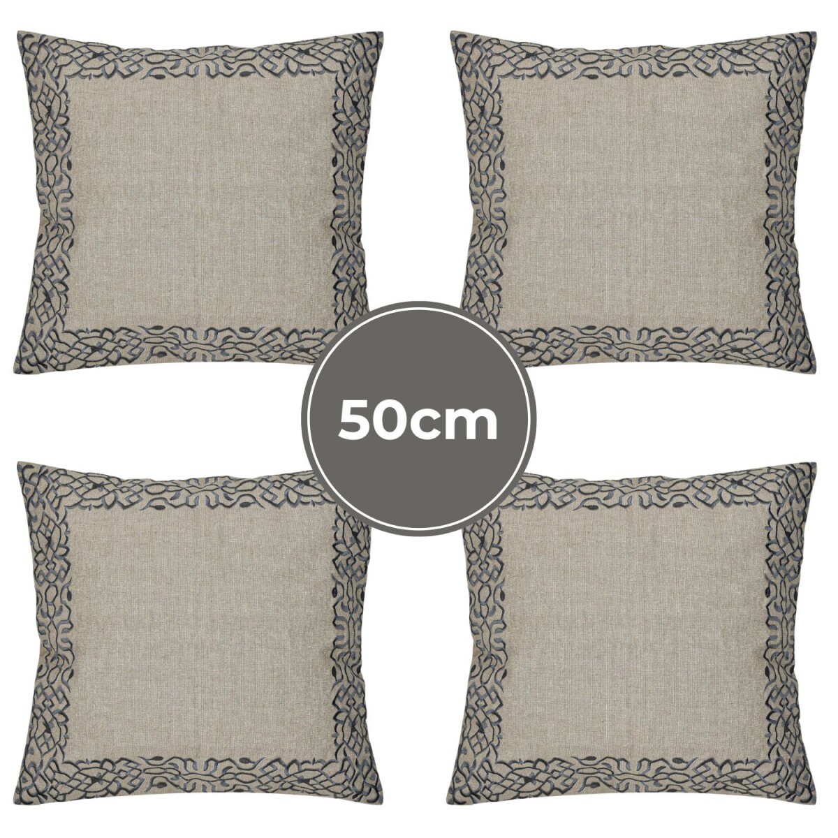 Set of 4 Handmade Frisia Gray Pillowcase box