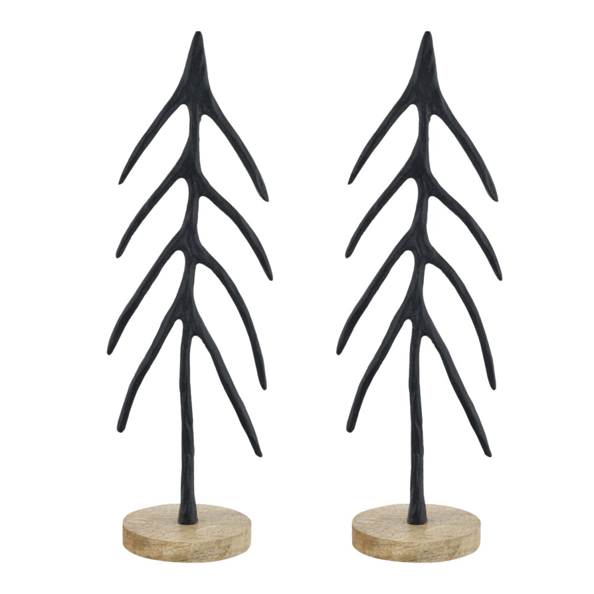 Winter Fir Decorative Figures, Black, Se box